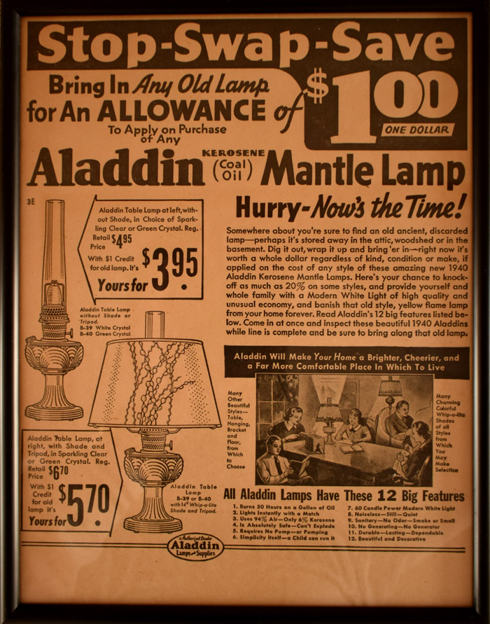 1939 lamp advertisement